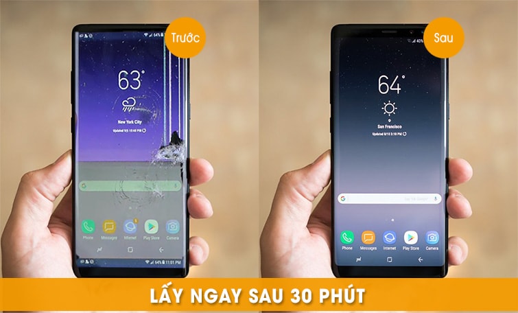 thay mặt kính lấy ngay sau 30 phút tại Bình Minh Mobile