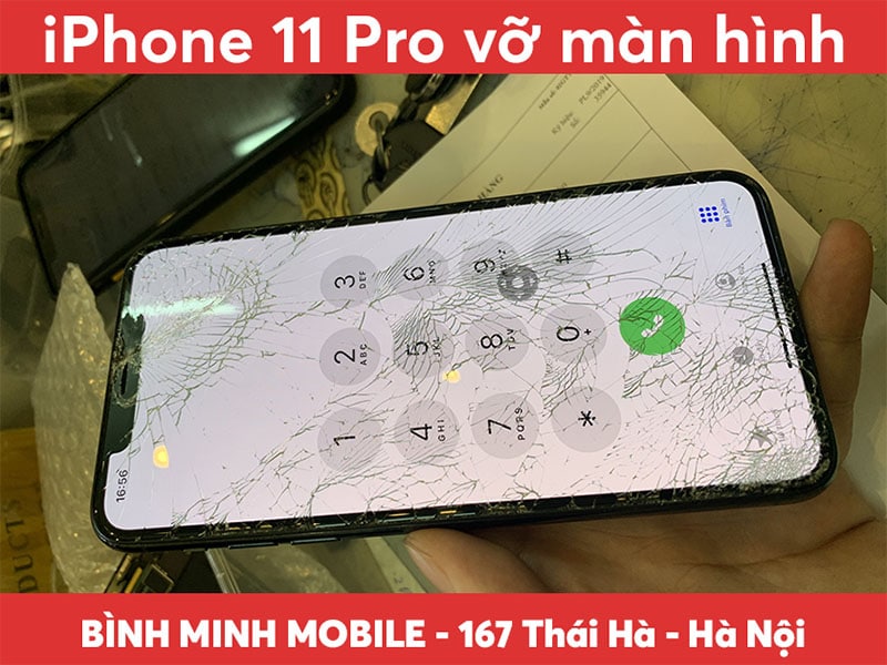 Điện thoại iPhone 11 Pro vỡ màn hình